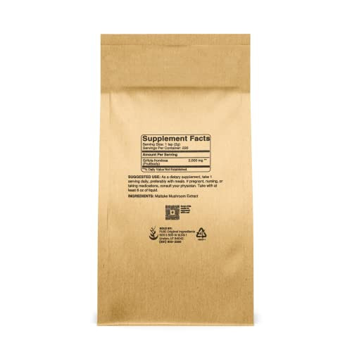 Pure Original Ingredients Maitake Mushroom Powder (1lb) Hen-of-The-Woods