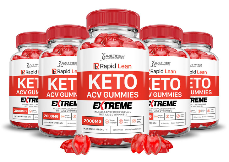 (5 Pack) Rapid Lean Keto ACV Gummies Extreme 2000MG Rapid Lean Keto Gummies