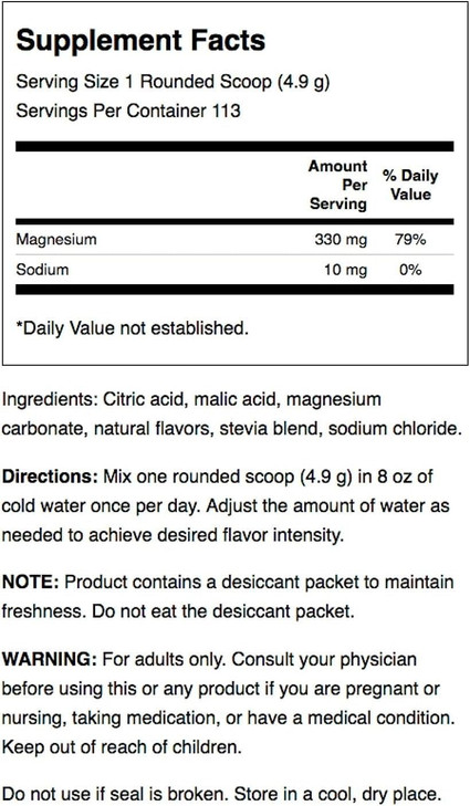 Swanson Mellow Magnesium Drink Bone & Muscle Support Health Supplement Vegan