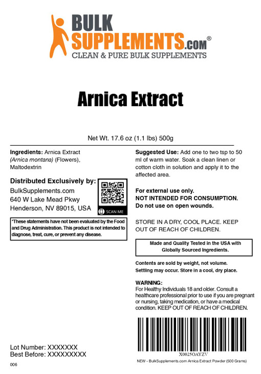 BulkSupplements.com Arnica Extract Powder
