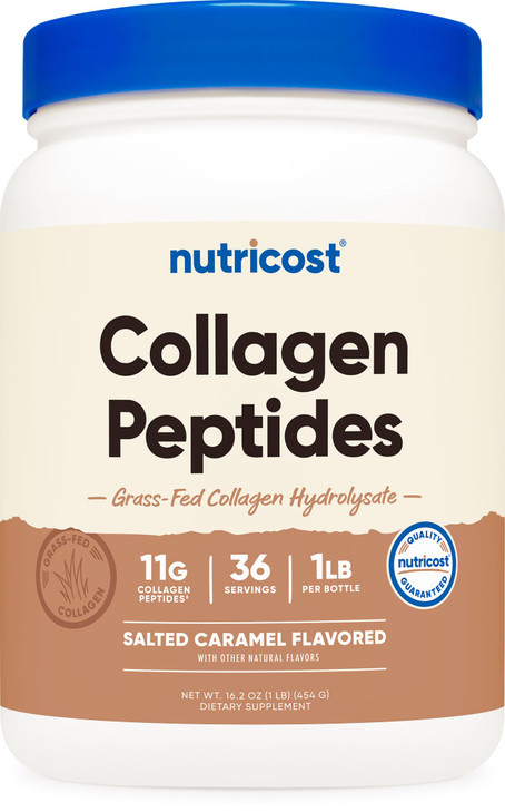 Nutricost Collagen Peptides Powder 1LB (454 G) (Salted Caramel)