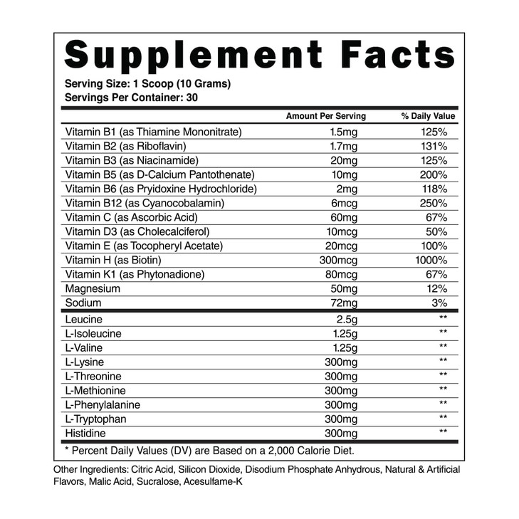 Steel Supplements - High Performance BCAA EAA Powder