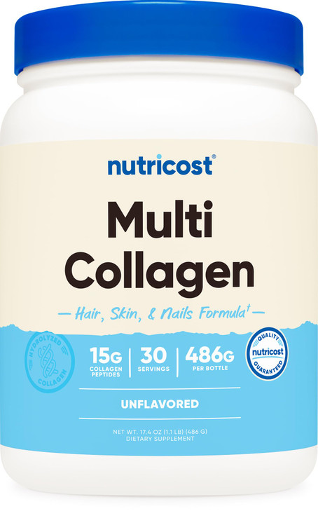 Nutricost Multi Collagen Protein Complex (Unflavored, 30 Servings)