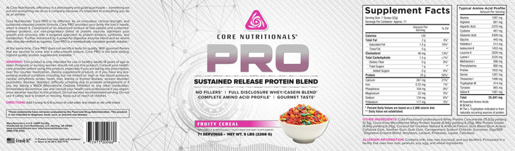 Core Nutritionals Pro Sustained Release Whey Protein Blend