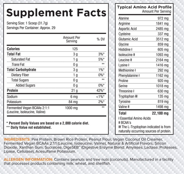 Core Nutritionals Vegan Gourmet Plant Based Protein Blend