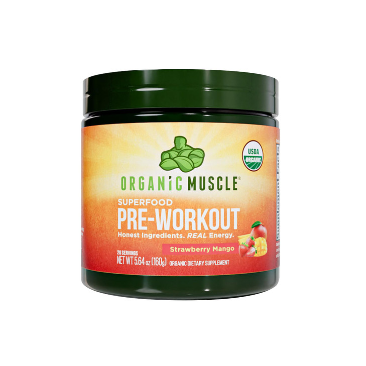 USDA Organic Pre-Workout Powder, Strawberry Mango