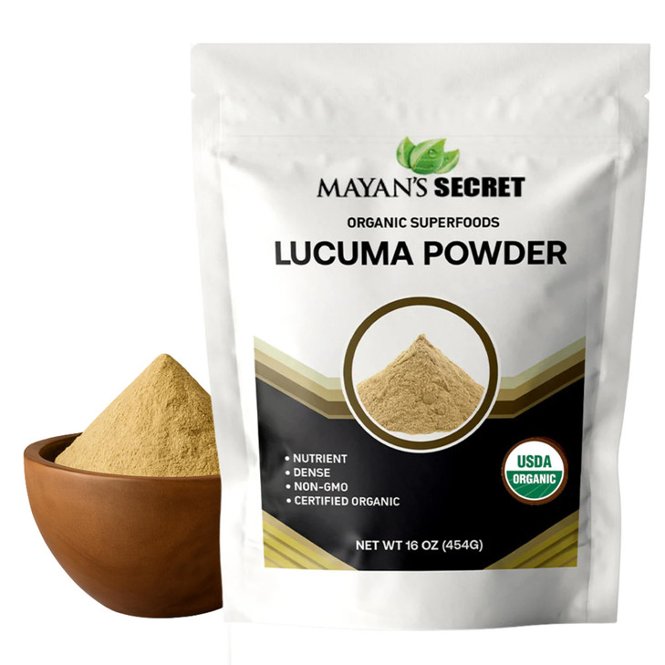 Mayan's Secret Certified Organic Lucuma Powder, 16 oz/Pack | High in nutrients