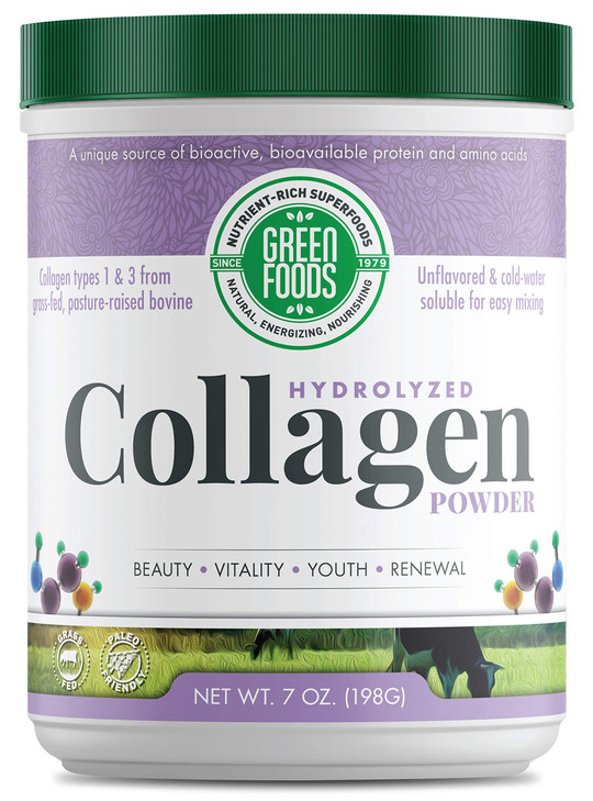 Green Foods Grass Fed Pasture Raised Hydrolyzed Collagen Peptides Protein Powder