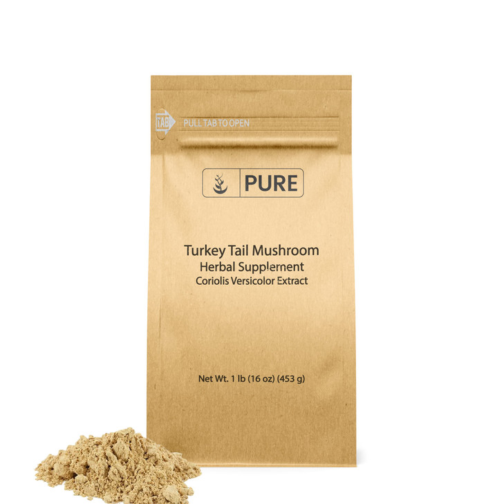 PURE ORIGINAL INGREDIENTS Turkey Tail Mushroom Powder (1lb) Trametes Versicolor