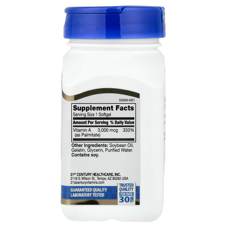 21st Century A 10, 000 I.U. Softgels, 110 Count