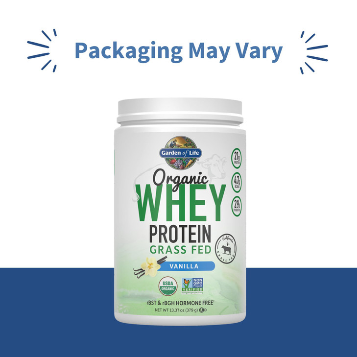 Garden of Life Grass Fed Whey Protein Powder Vanilla
