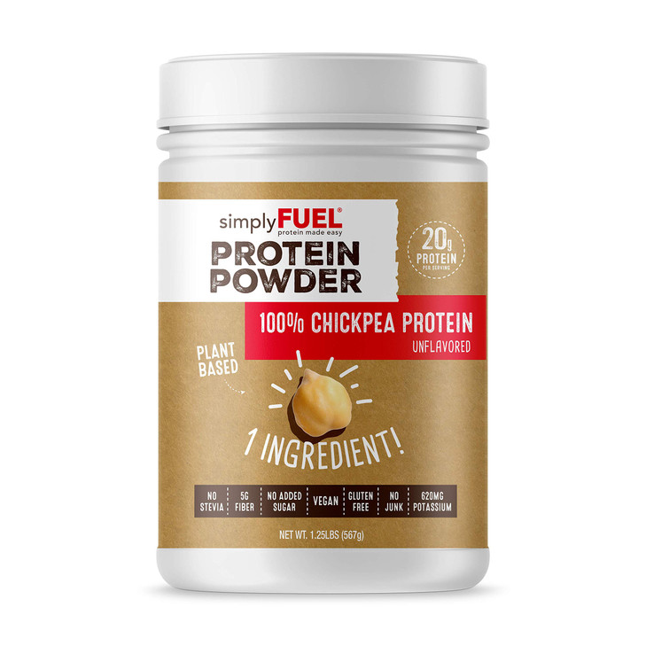 simplyFUEL Chickpea Protein Powder, Organic & Plant-Based, 20 g Protein