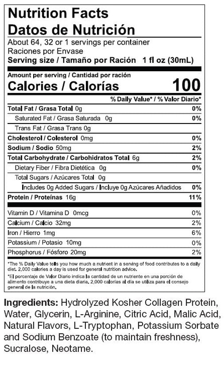 LiquaCel Concentrated Liquid Protein, Sugar-Free Apple, 32oz Bottle