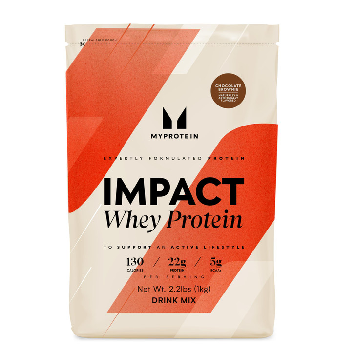 Myprotein Impact Whey Protein Powder, 2.2 Lbs (32 Servings) Chocolate Brownie