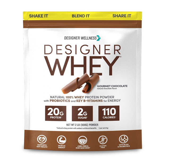 Designer Wellness, Designer Whey, Natural Whey Protein Powder with Probiotics