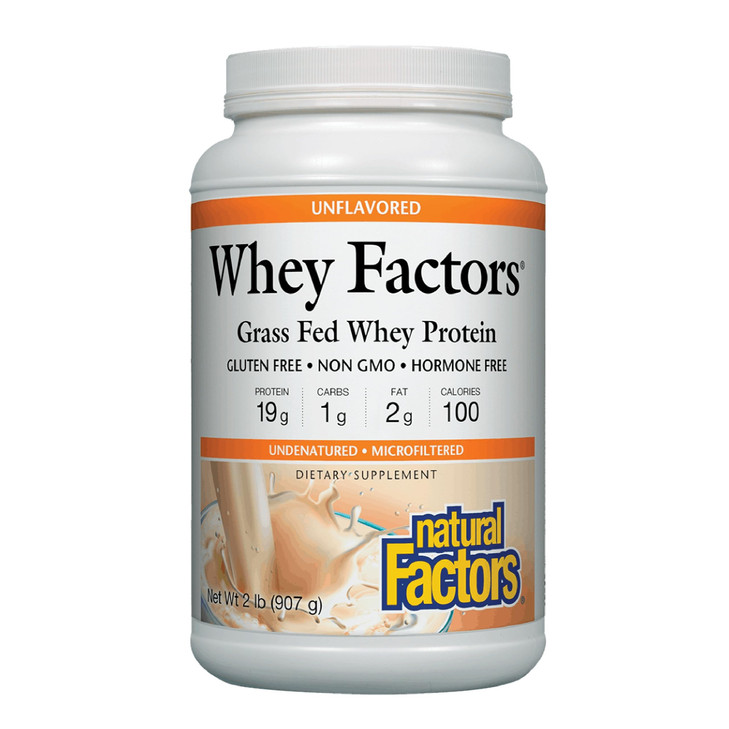 Whey Factors by Natural Factors, Grass Fed Whey Protein Concentrate, Aids Muscle