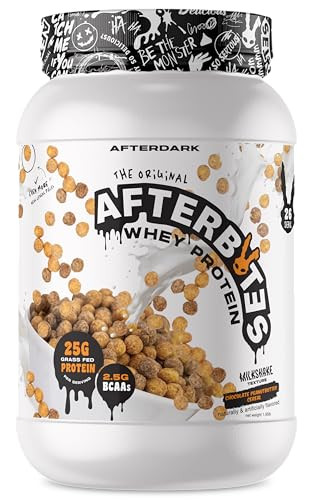 AFTERDARK Afterbites Whey Protein Powder, 25g Protein, 4.5g BCAAs, Easy