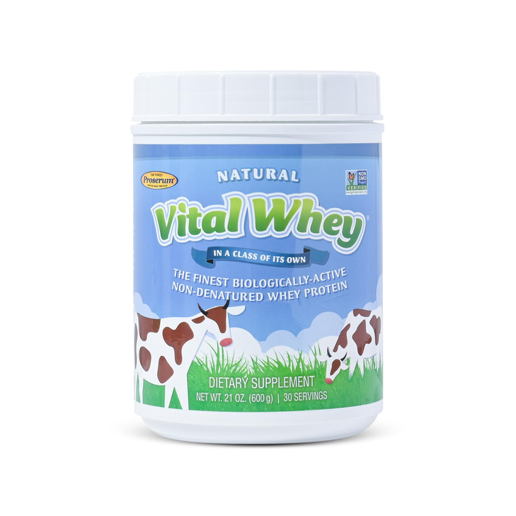Grass-Fed Whey Protein Powder for Immune Vitality, Natural Flavor 600g (30