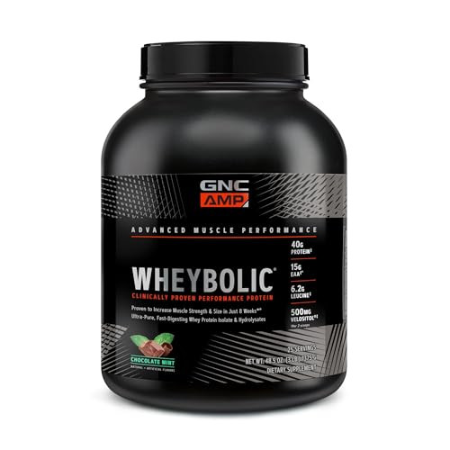 GNC AMP Wheybolic Clinically Proven Protein Powder, 40g Whey Protein, BCAA