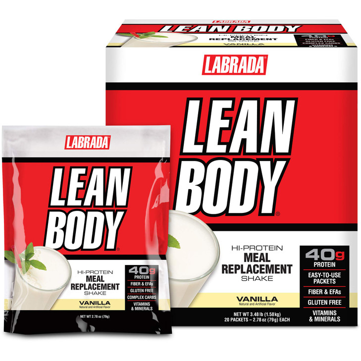 Lean Body All-In-One Vanilla Meal Replacement Shake. 40g Protein, Whey Blend