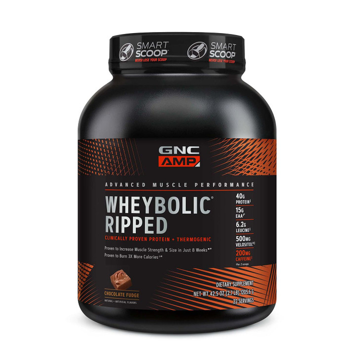 GNC AMP Wheybolic Ripped - Chocolate Fudge (22 Servings)