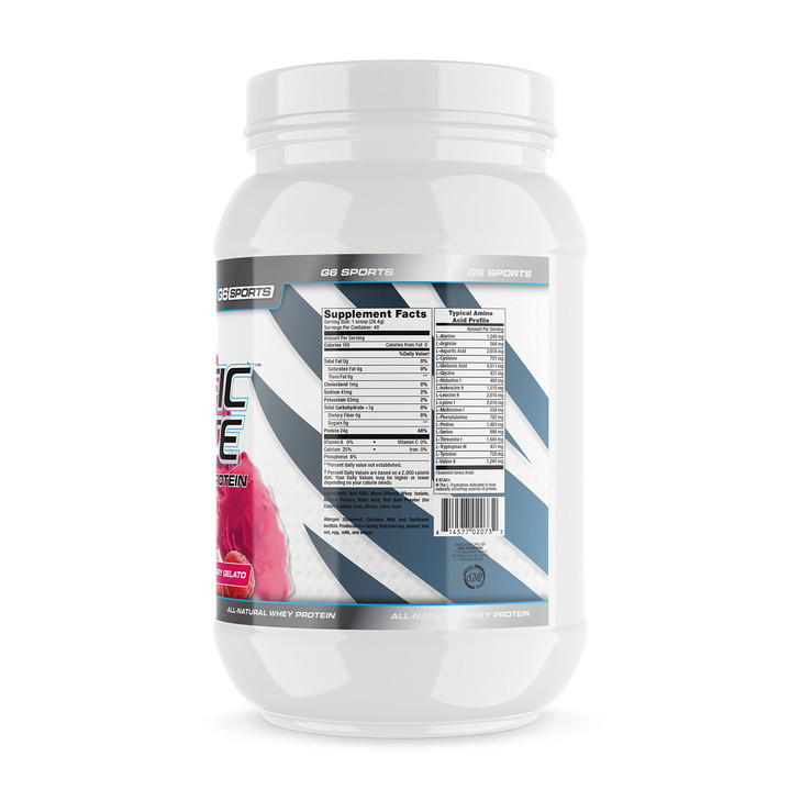 G6 Sports Nutrition Prolific Isolate All Natural Whey Protein Isolate (Gluten