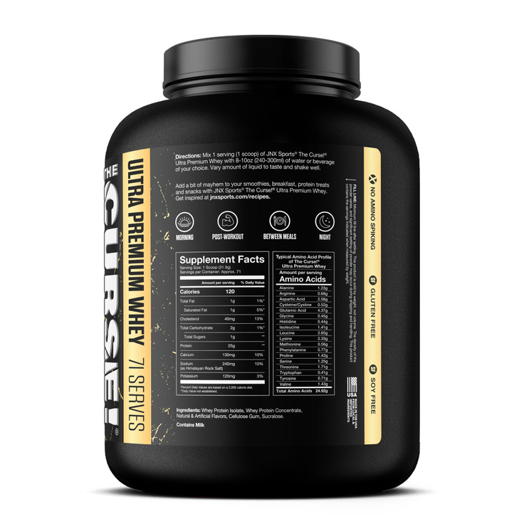 JNX SPORTS The Curse! Ultra Premium Whey Protein Powder Vanilla Bean 5lb