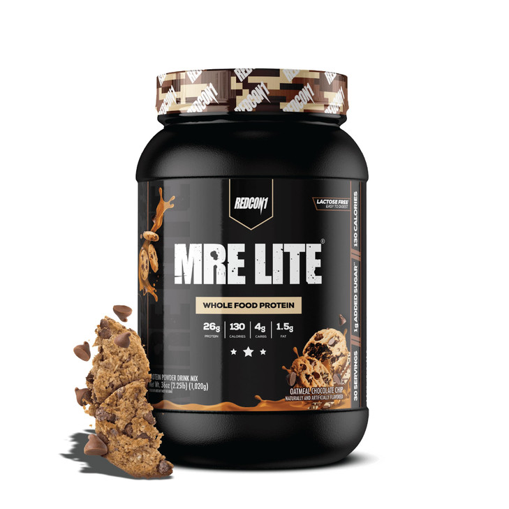 REDCON1 MRE LITE Whole Food Protein Powder, Oatmeal Chocolate Chip