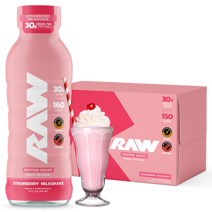 RAW Ready-to-Drink Protein Shake, Strawberry