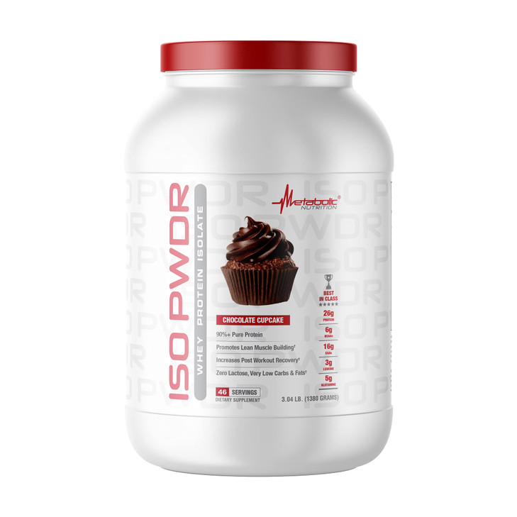 Metabolic Nutrition Whey Protein Isolate ISO PWDR Chocolate Cupcake, 3.04lb, 23