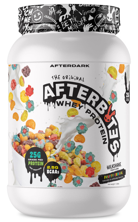 AFTERDARK AfterBites Whey Protein Powder, 25g Protein, 4.5g BCAAs, Easy