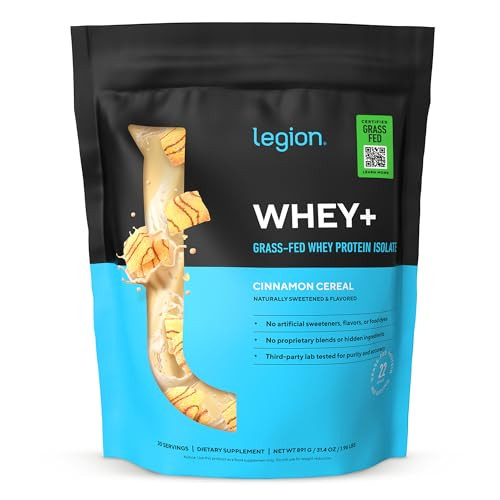 LEGION Whey+ Protein Whey Isolate from Grass Fed Cows (Cinnamon Cereal, 30