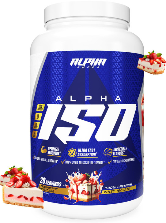 Alpha Supps ISO, Low Carb 100% Whey Protein Isolate Powder, 25 Grams Per