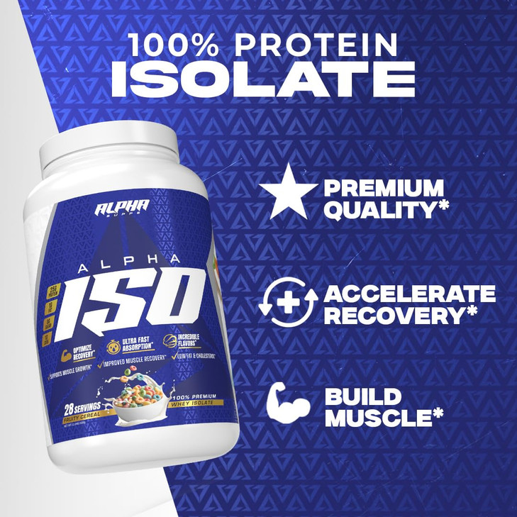 Alpha Supps ISO, Low Carb 100% Whey Protein Isolate Powder, 25 Grams Per