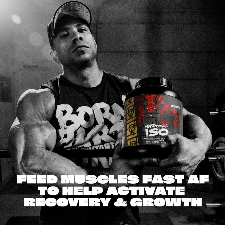 Mutant Hardcore ISO Whey Protein Isolate Powder Acts Fast to Help Recover, Build