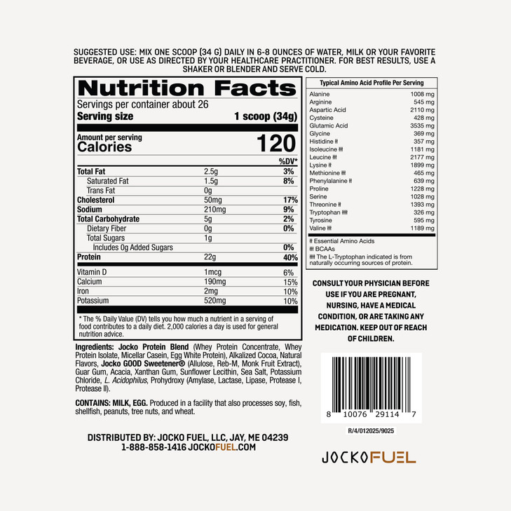 Jocko Fuel Mölk Whey Protein Powder 22g Protein