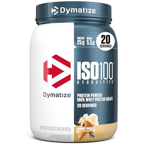 Dymatize ISO100 Whey Protein Powder Isolate, Gourmet Vanilla, 25g of Protein