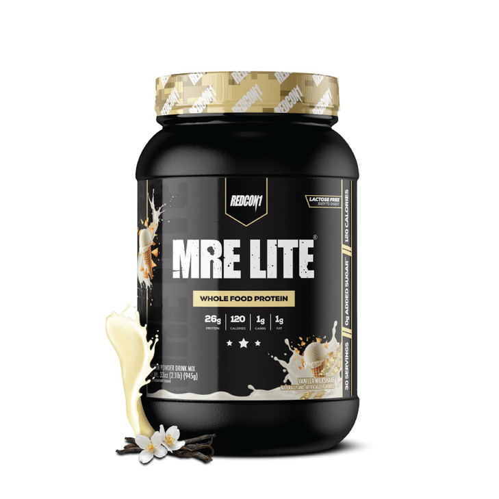 REDCON1 MRE LITE Whole Food Protein Powder, Vanilla Milkshake