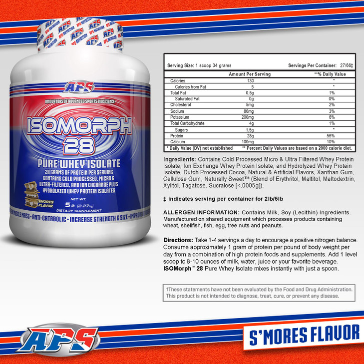 APS Nutrition Isomorph 28 Protein Powder - Pure Whey Isolate