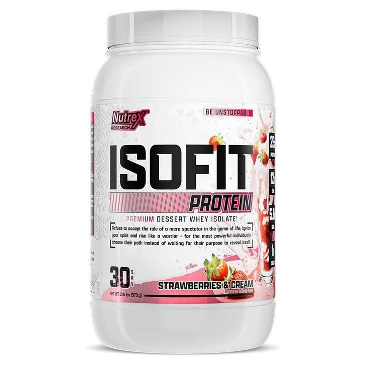 Nutrex Research IsoFit Whey Protein Powder Instantized 100% Whey Protein Isolate