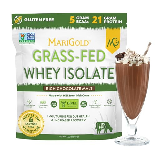 MariGold Grass-fed Whey Protein Isolate Powder - 1 Lb