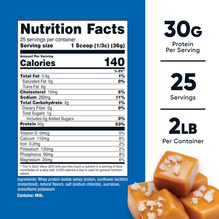 Nutricost Whey Protein Isolate (Salted Caramel) 2LBS