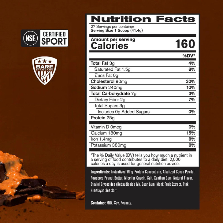 BARE PERFORMANCE NUTRITION, BPN Whey Protein + Casein Protein Powder Blend