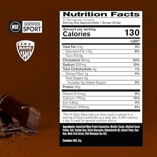 BARE PERFORMANCE NUTRITION, BPN Whey Protein + Casein Protein Powder Blend