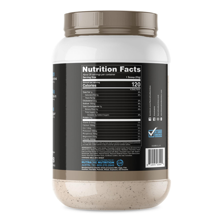 NutraOne IsolateOne Whey Isolate Protein Powder 100% Pure Whey Isolate Powder