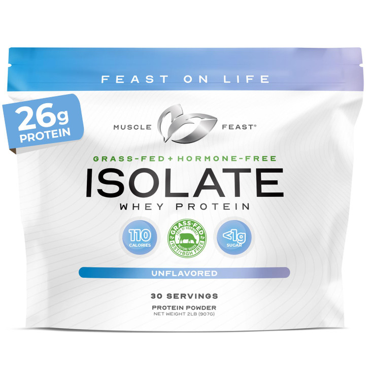 Muscle Feast Grass-Fed Whey Protein Isolate, All Natural Hormone Free Pasture