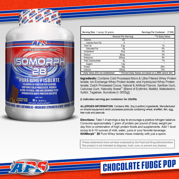 APS Nutrition Isomorph 28 Protein Powder - Pure Whey Isolate
