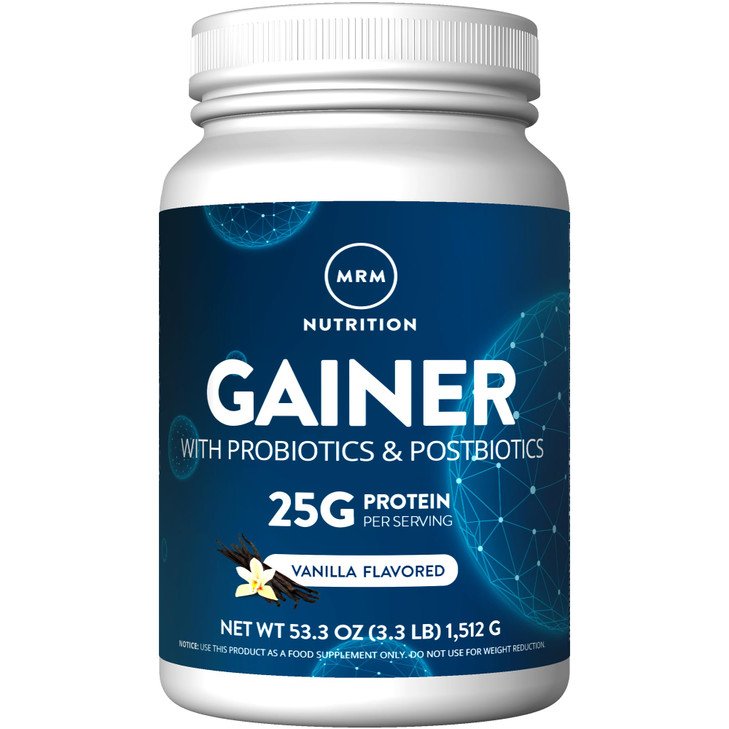 MRM Nutrition Gainer Protein with Probiotics + Postbiotics - 25g Protein