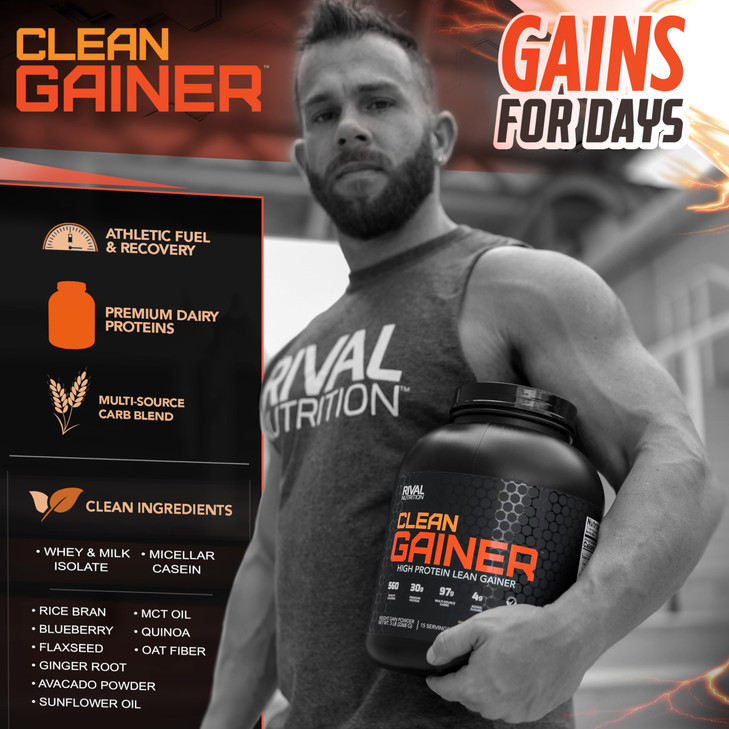 Rival Nutrition Clean Gainer- Chocolate Fudge, 5lbs.