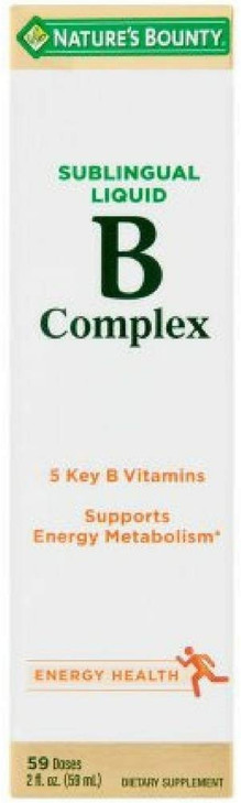 Nature's Bounty Vitamin B Complex sublingual Liquid, 2 Oz (Pack of 2)